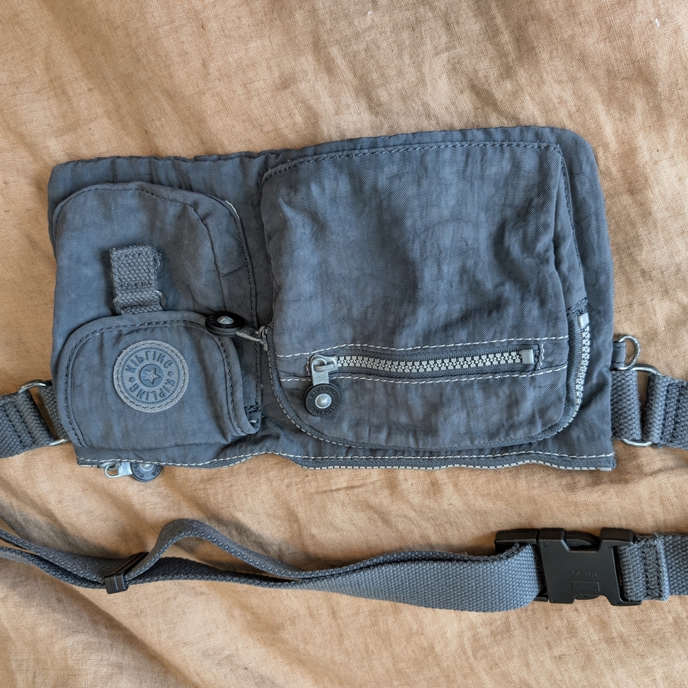 Kipling Gray Travel Crossbody Bag